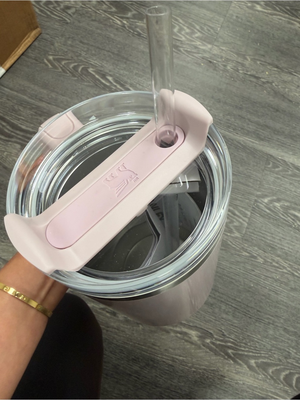 Stanley Iridescent Light Pink Travel Tumbler with Handle - Picture 5 of 5